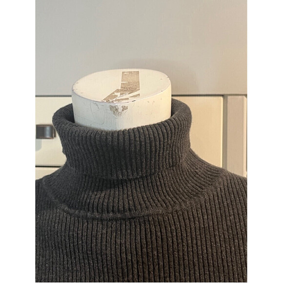 Studio Classics  100% Cotton Gray Ribbed Turtleneck  XL - Picture 2 of 5